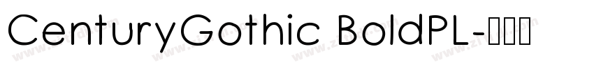 CenturyGothic BoldPL字体转换